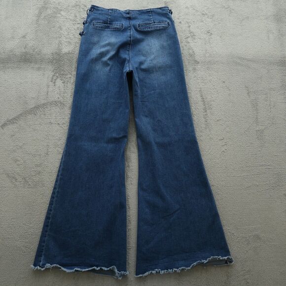 LITZ Premium Jeans Women's Size 27 Blue Mid-Rise Flare Denim Pants 31" Inseam - Picture 9 of 16